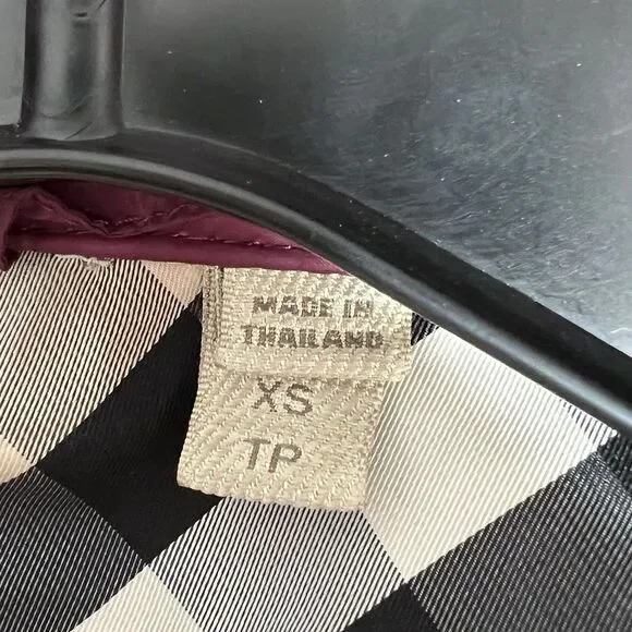 Burberry BRIT Double Breasted Parka Coat Puffer Down Hooded Belt Nova Check XS - Picture 12 of 15